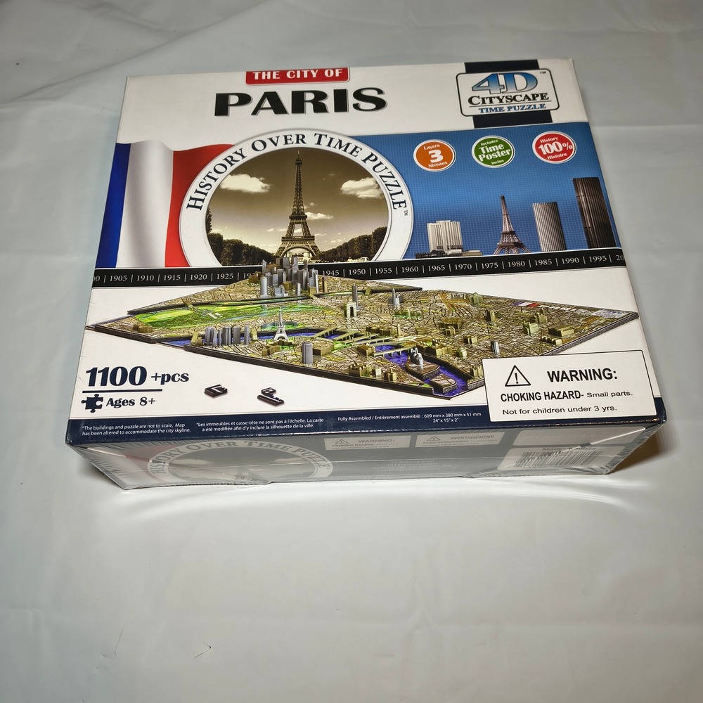 4D Cityscape Paris History Over Time Puzzle 1100 Pcs 3D Building Model 40028 NEW